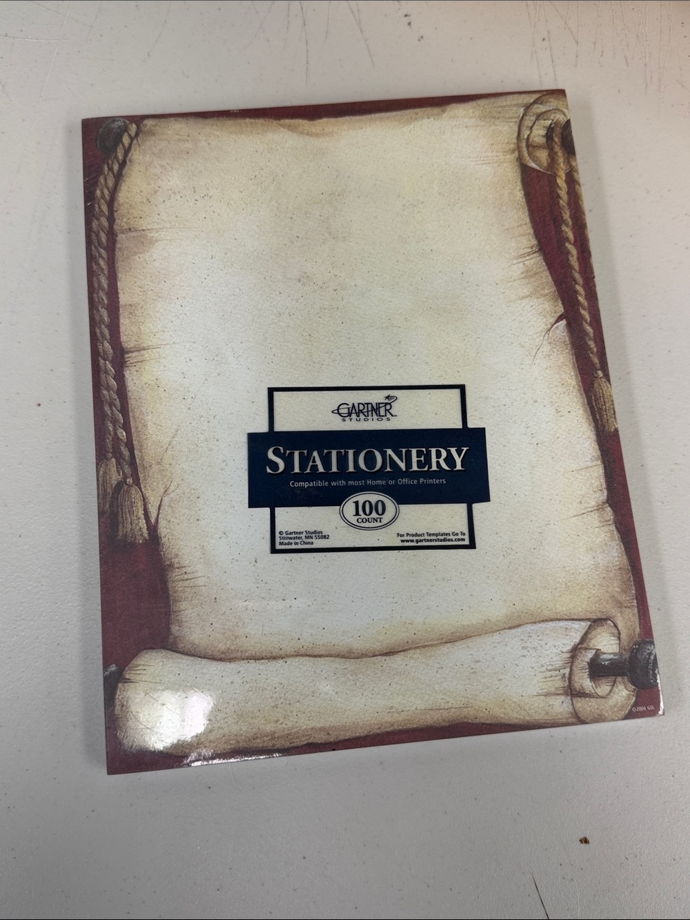 Gartner Studios Stationery Decorative Paper - Brown Scroll Design 100 count new